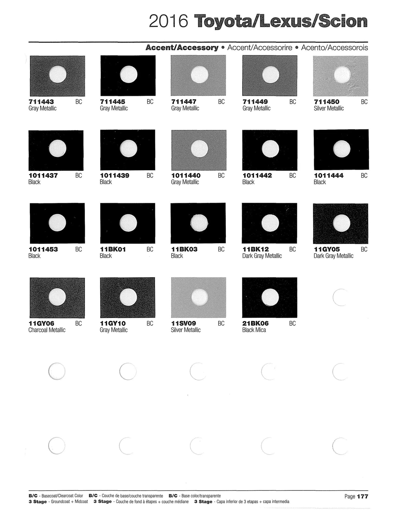 2016 Toyota & Lexus Paint Codes & Color Chart Paint color examples, their ordering codes, the oem color code, and vehicles the color was used on