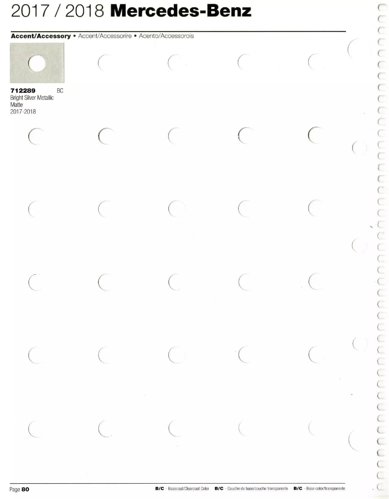 2017-2018 Mercedes-Benz Paint Codes & Color Chart Paint color examples, their ordering codes, the oem color code, and vehicles the color was used on