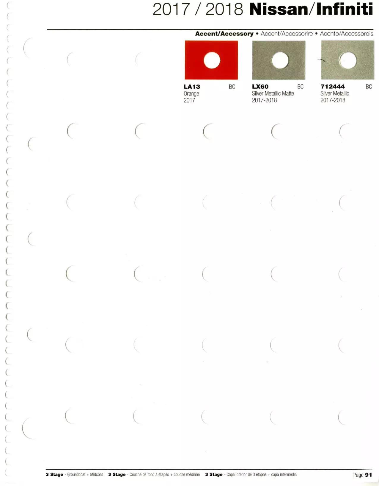 2017-2018 Nissan & Infiniti Paint Codes & Color Chart Paint color examples, their ordering codes, the oem color code, and vehicles the color was used on