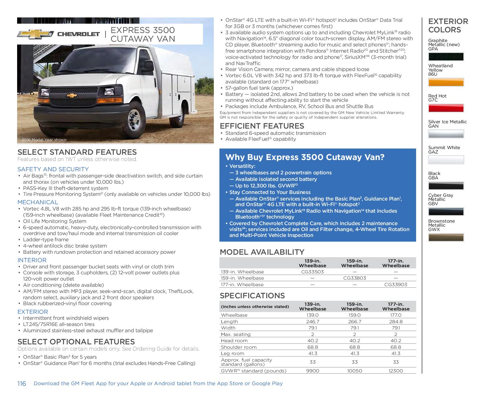 2017 Chevrolet Express 3500 Cutaway Van Paint Chart Different Paint Codes for this 2017 Model