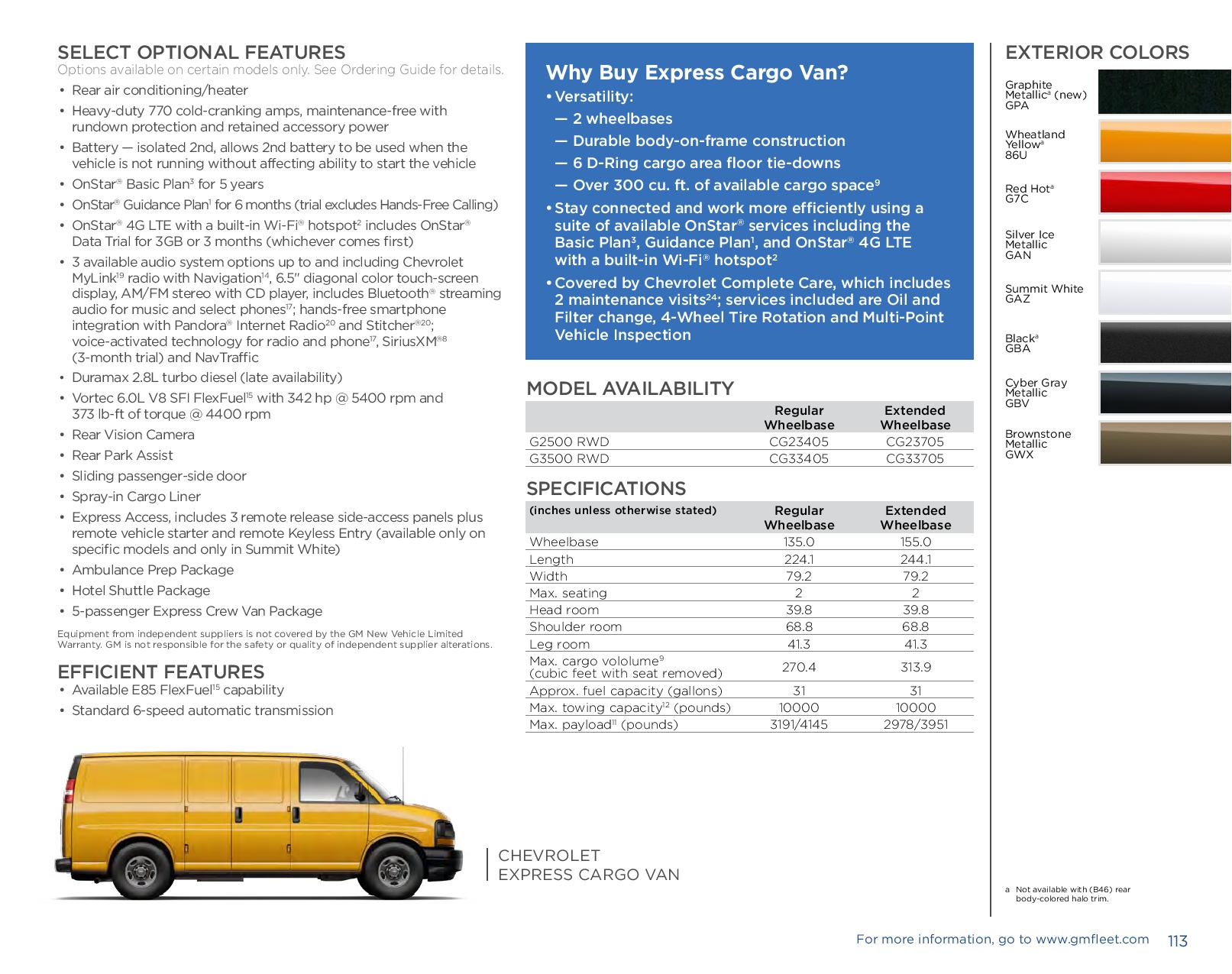 2017 Chevrolet Express Cargo Van Paint Chart Different Paint Codes for this 2017 Model