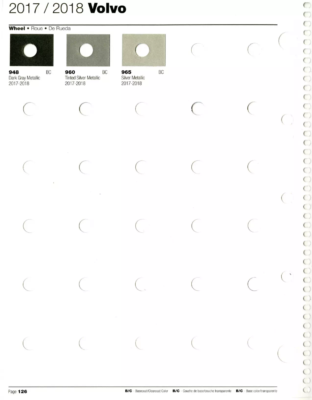 2017-2018 Volvo Paint Codes & Color Chart Paint color examples, their ordering codes, the oem color code, and vehicles the color was used on