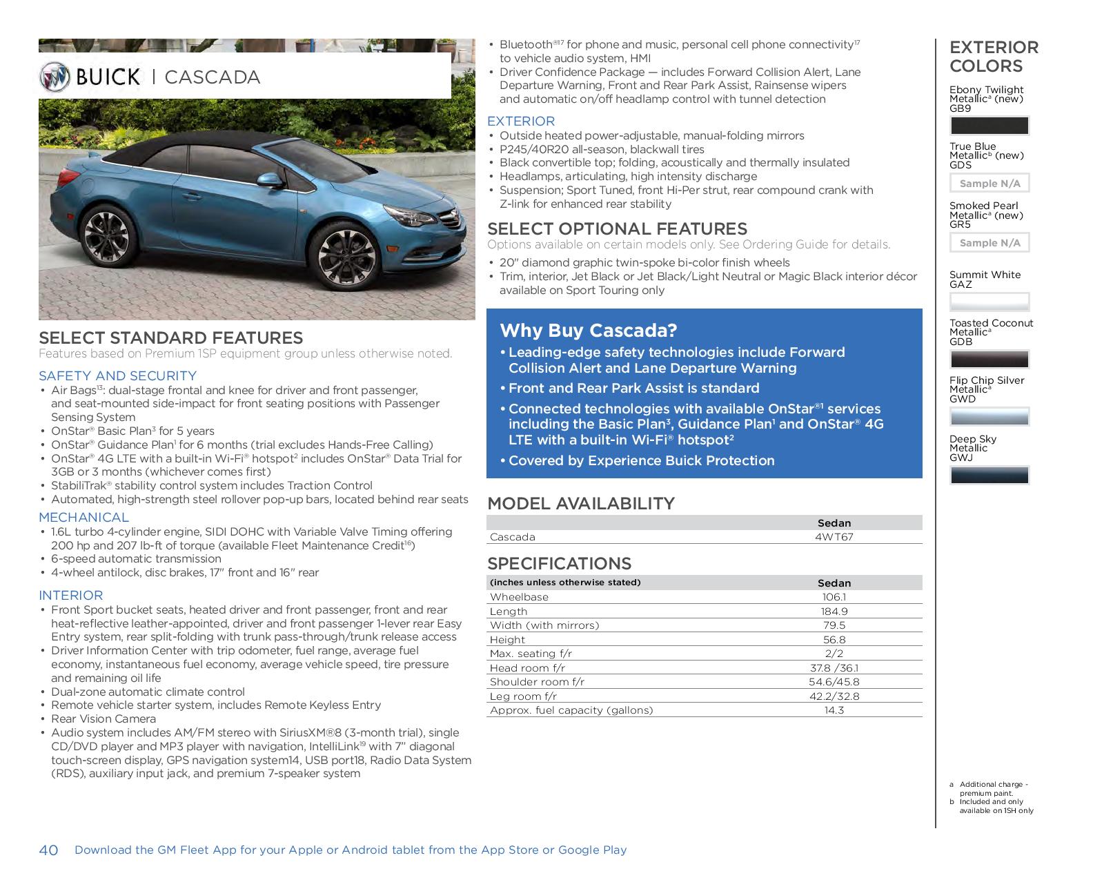 2017 Buick Cascada Paint Chart Different Paint Codes for this 2017 Model