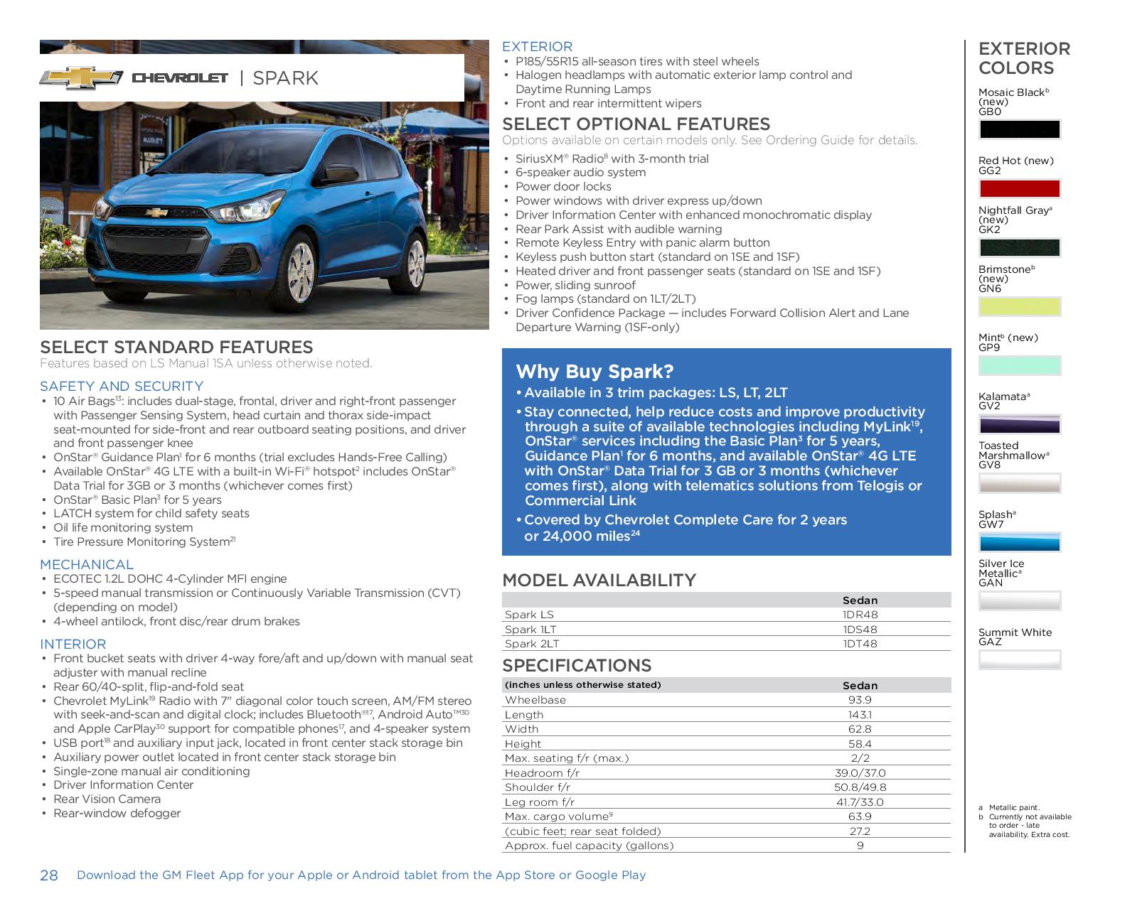 2017 Chevrolet Spark Paint Chart Different Paint Codes for this 2017 Model