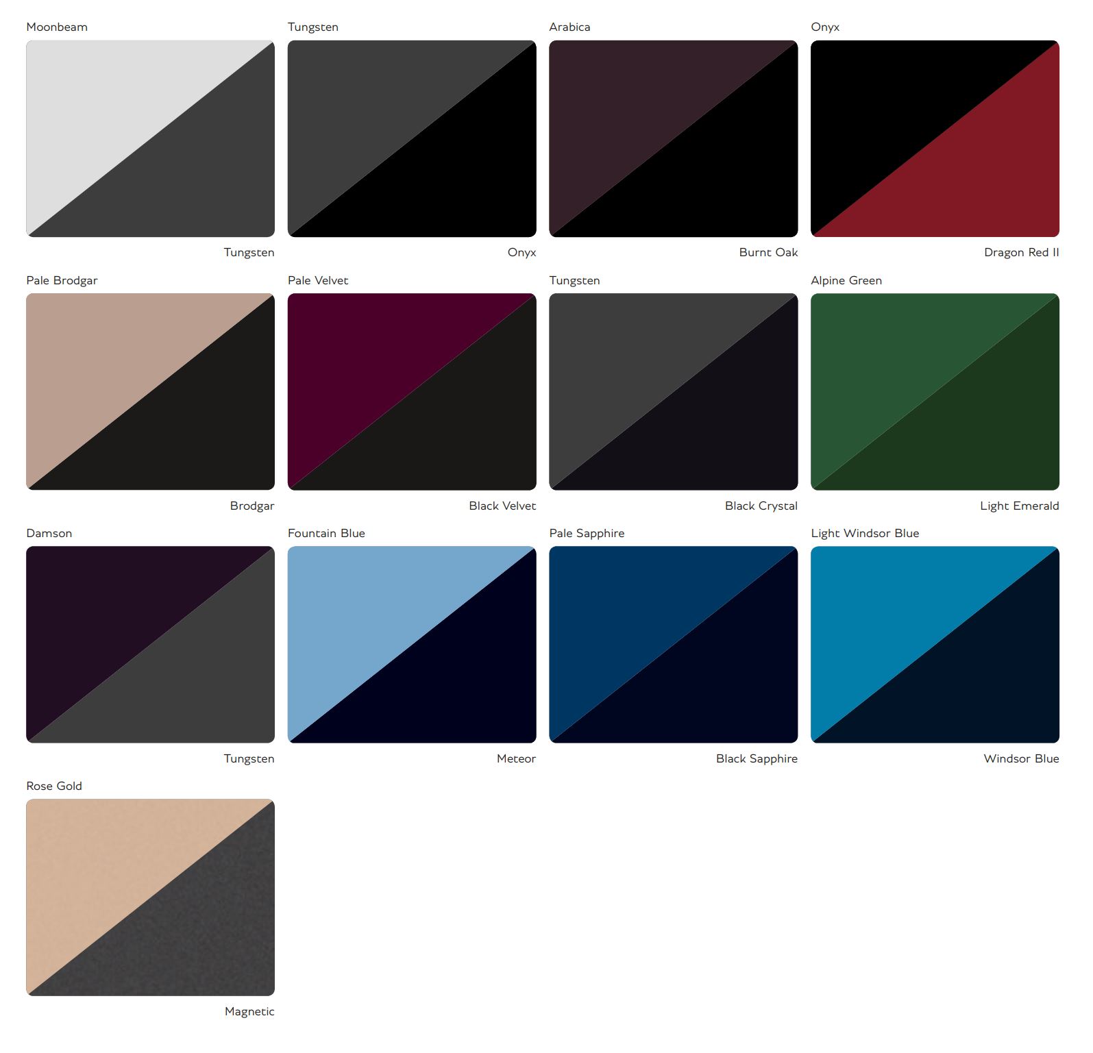 2018 Bentley Color Chart Page 4 of 4 for 2018 Bentley