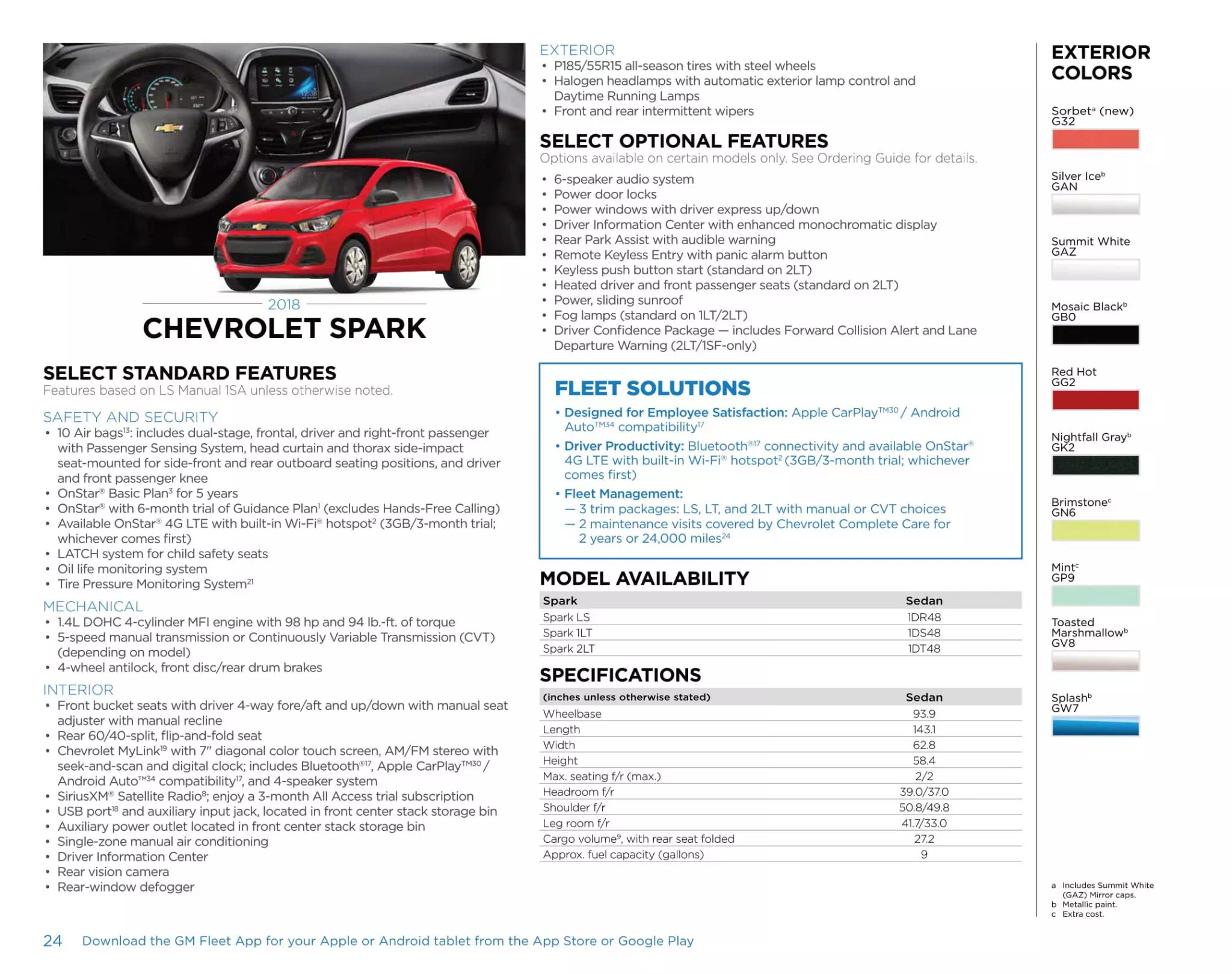 Gm model Paint Chart and Color codes for 2018