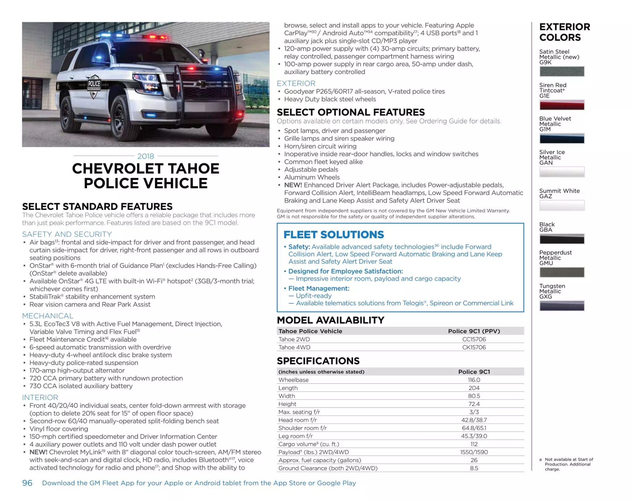 Gm model Paint Chart and Color codes for 2018