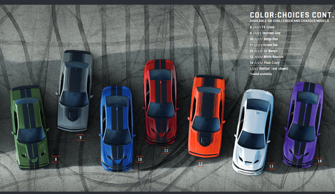 2018 Dodge Charger Paint Chart