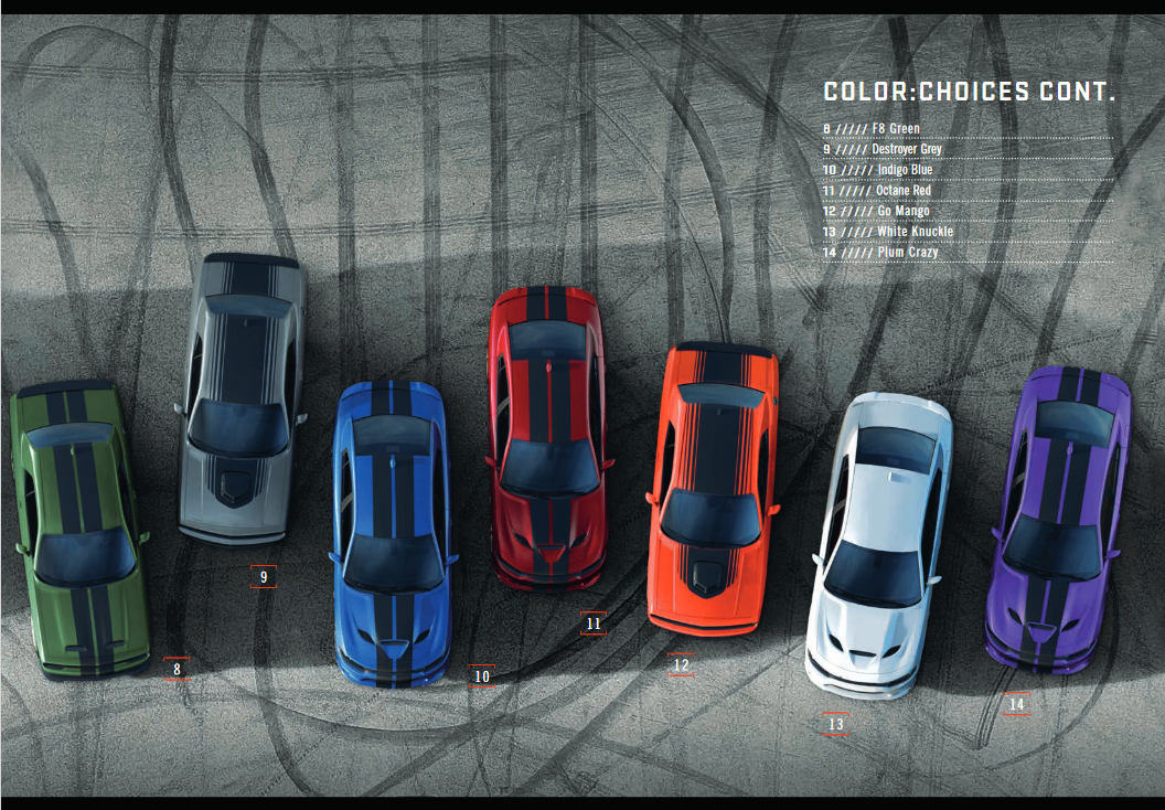 2019 Dodge Charger Paint Chart