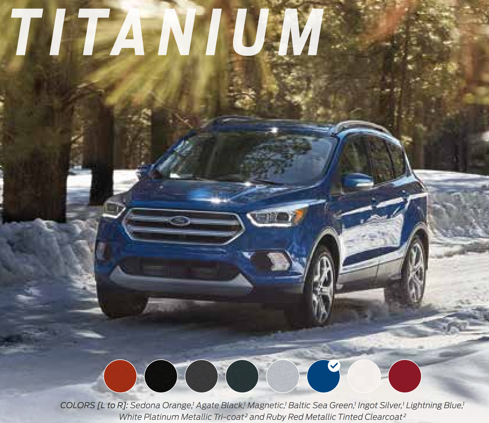 2019 Ford Escape Titanium Paint Chart exterior paint color examples