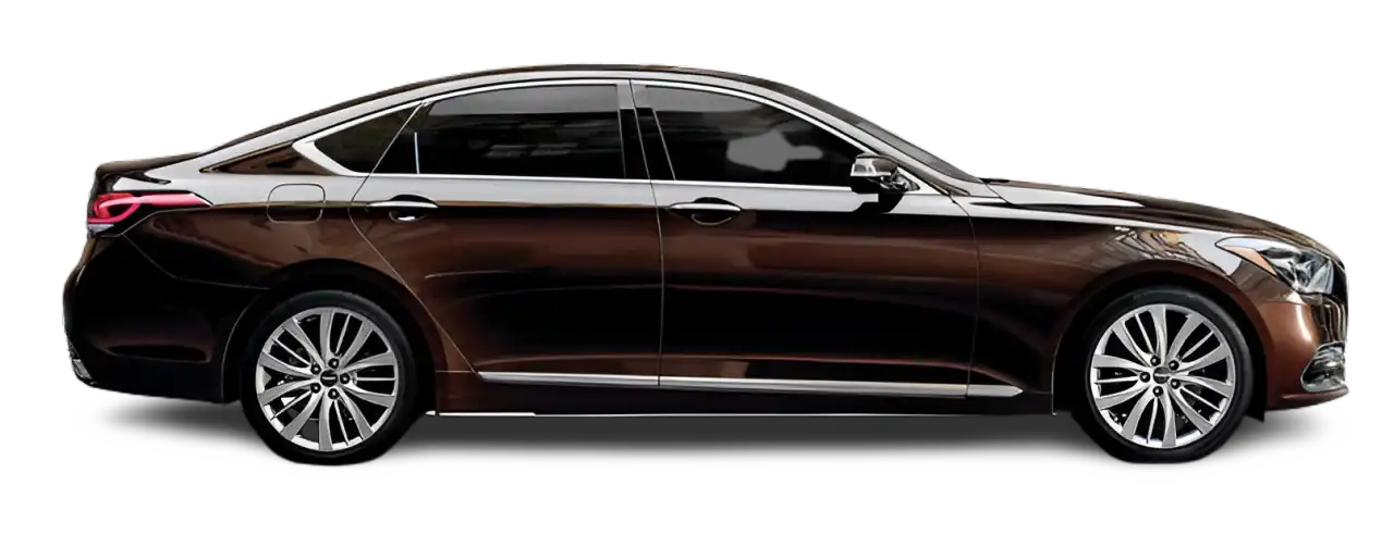 2019 Genesis G80 Vehicle Example a dark brown car