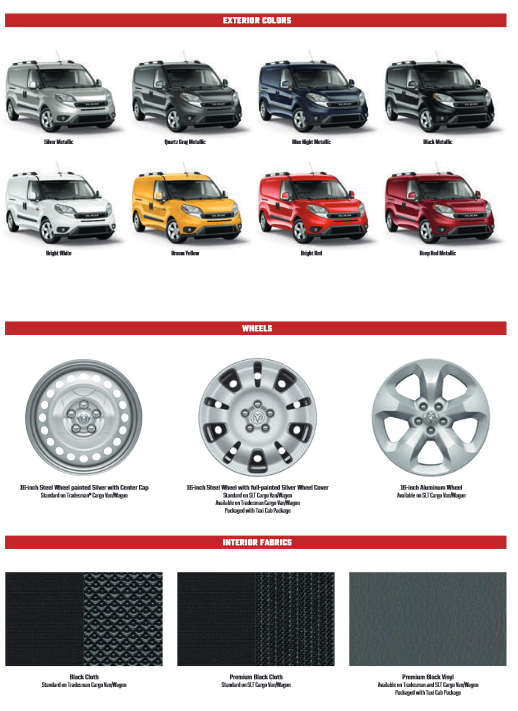 2019 Ram Promaster City Paint Chart oem colors used for ram promaster city for the model year