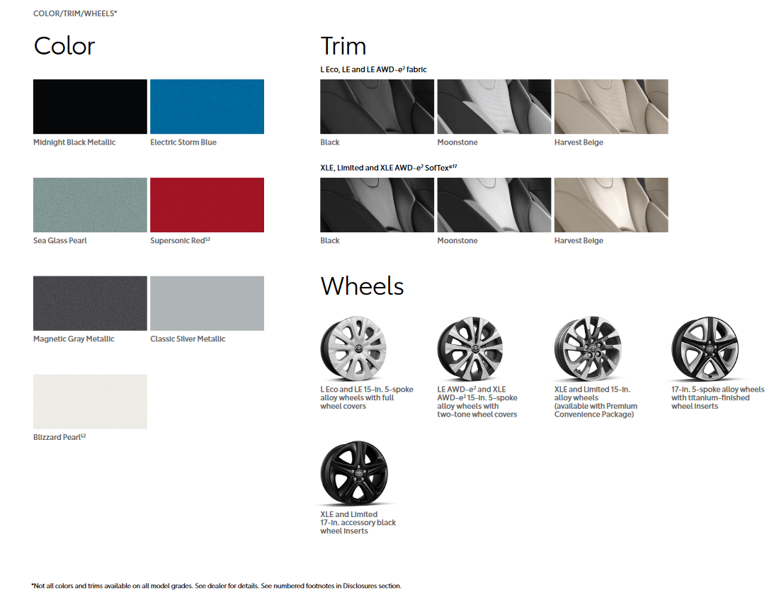 2019 Toyota Prius Paint Chart Exterior Paint Options for the Toyota Prius vehicle