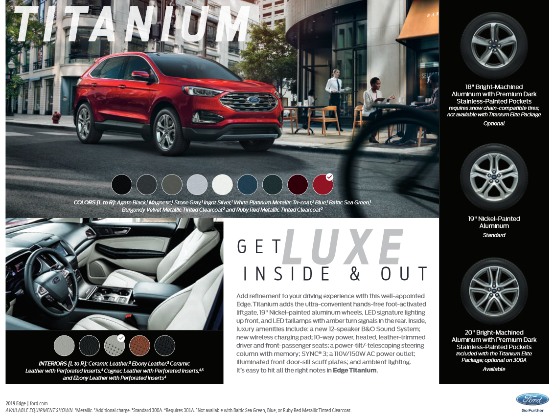 2019 Ford Edge Paint Colors color options the Ford Edge came in