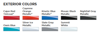2020 Volt Colors Paint Codes and Color Swatches used by Chevrolet on Vehicles