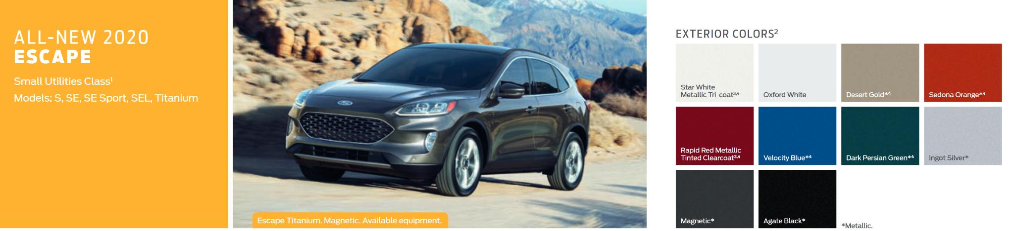 2020 Ford Escape Paint Chart exterior paint color examples
