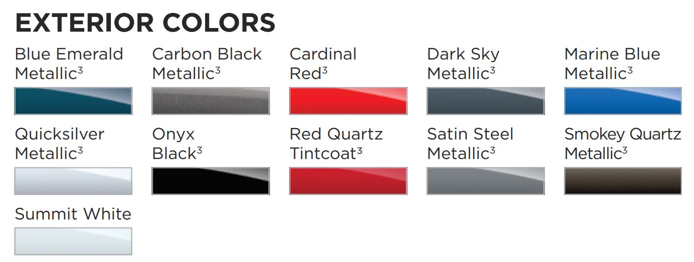 2020 Gmc Canyon Paint Chart Paint Colors and paint codes for GMC