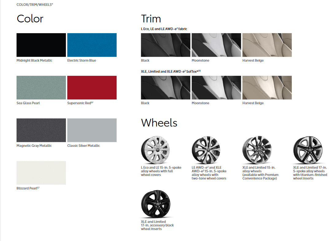 2020 Toyota Prius Paint Chart Exterior Paint Options for the Toyota Prius vehicle