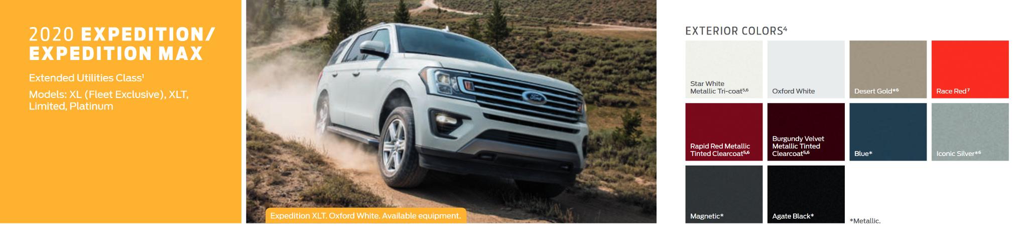 2020 Ford Expedition Paint Codes and Color Chart