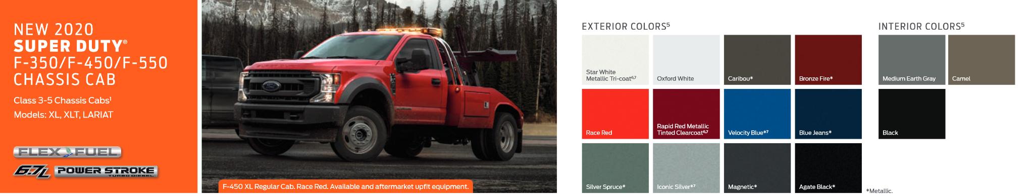 2020 Ford Chassis Cab Color Chart Vehicle example and paint swatches for the ford chassis cab vehicle