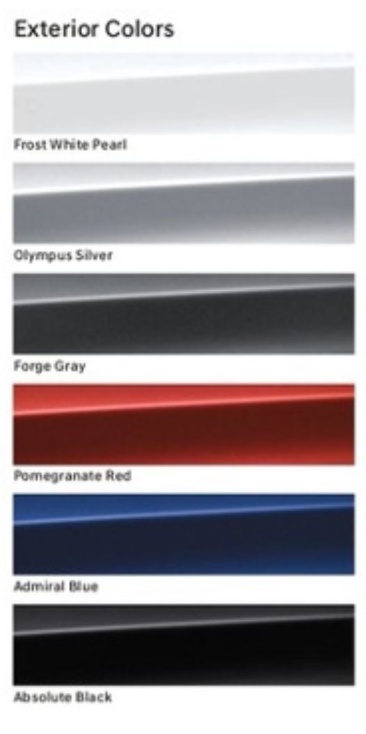 2021 Hyundai Accent Colors Chart