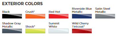 Paint Codes and Color Swatches used by Chevrolet on Vehicles