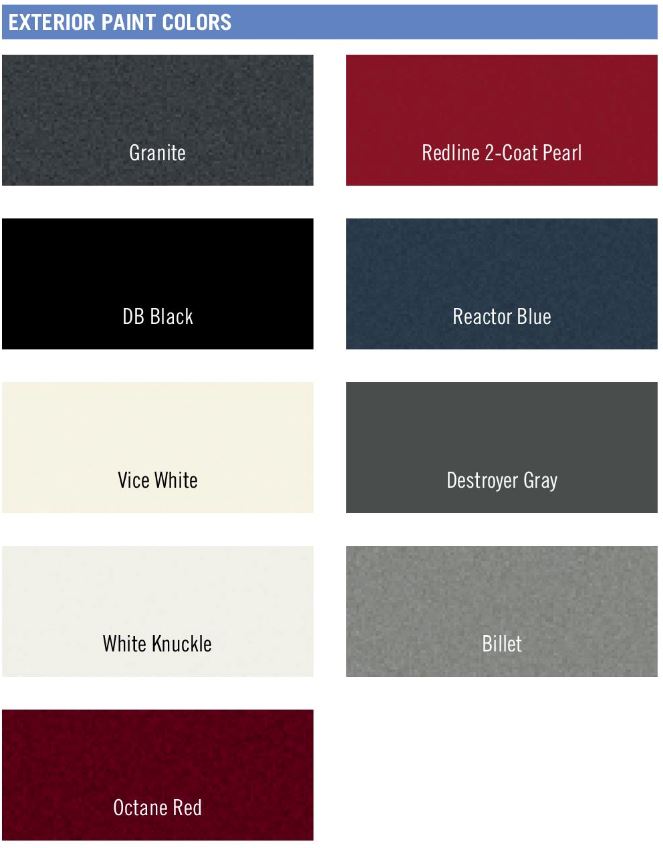 Dodge Paint Code and Color Chart