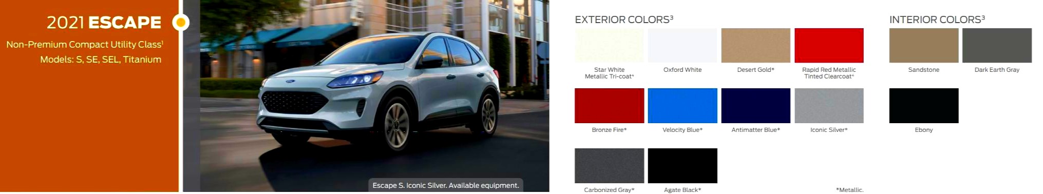 2021 Ford Escape Paint Chart exterior paint color examples