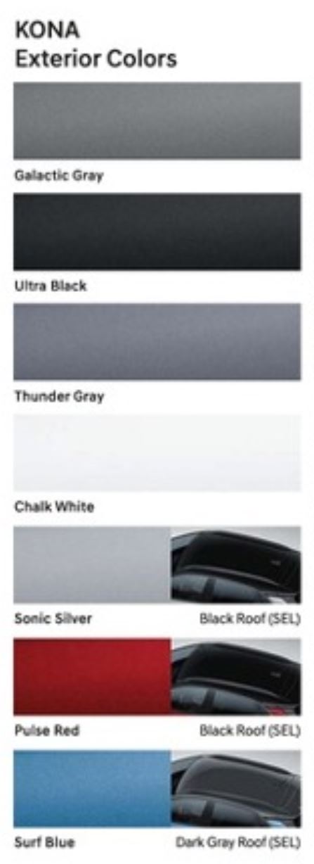 2021 Hyundai Kona Colors