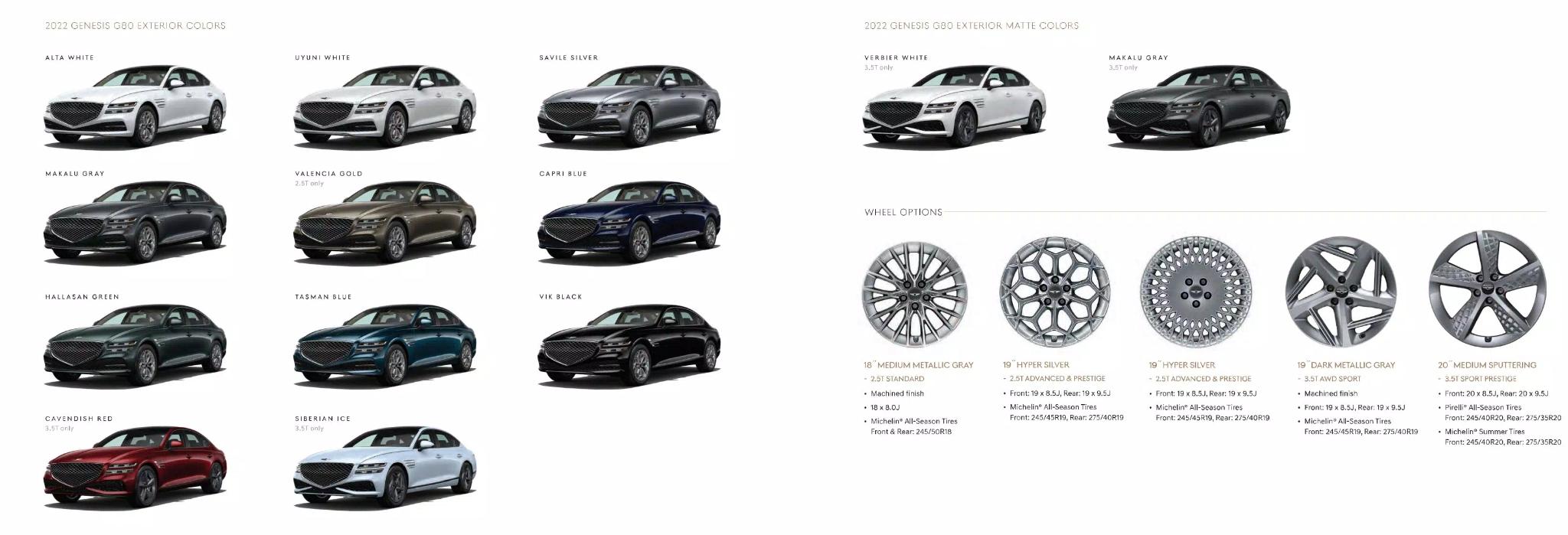2022 G80 Paint Colors