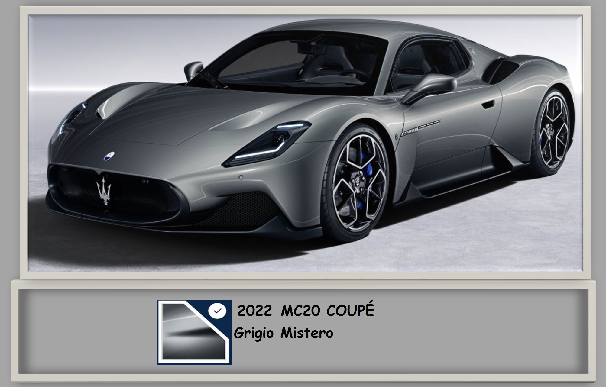 2022 Maserati Mc20 Coupe Grigio Mistero (Silver) Paint