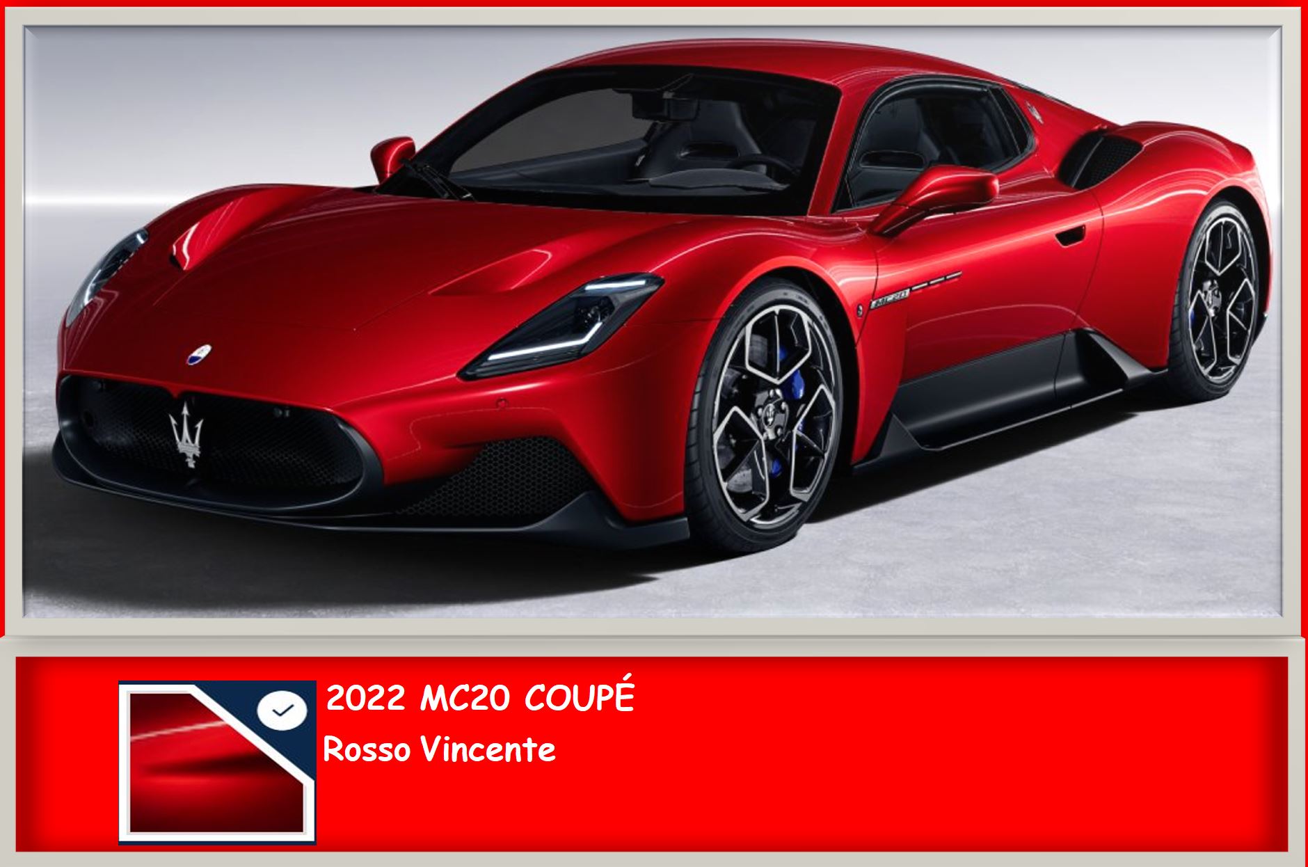 2022 Maserati Mc20 Coupe Rosso Vincente (Red) Paint
