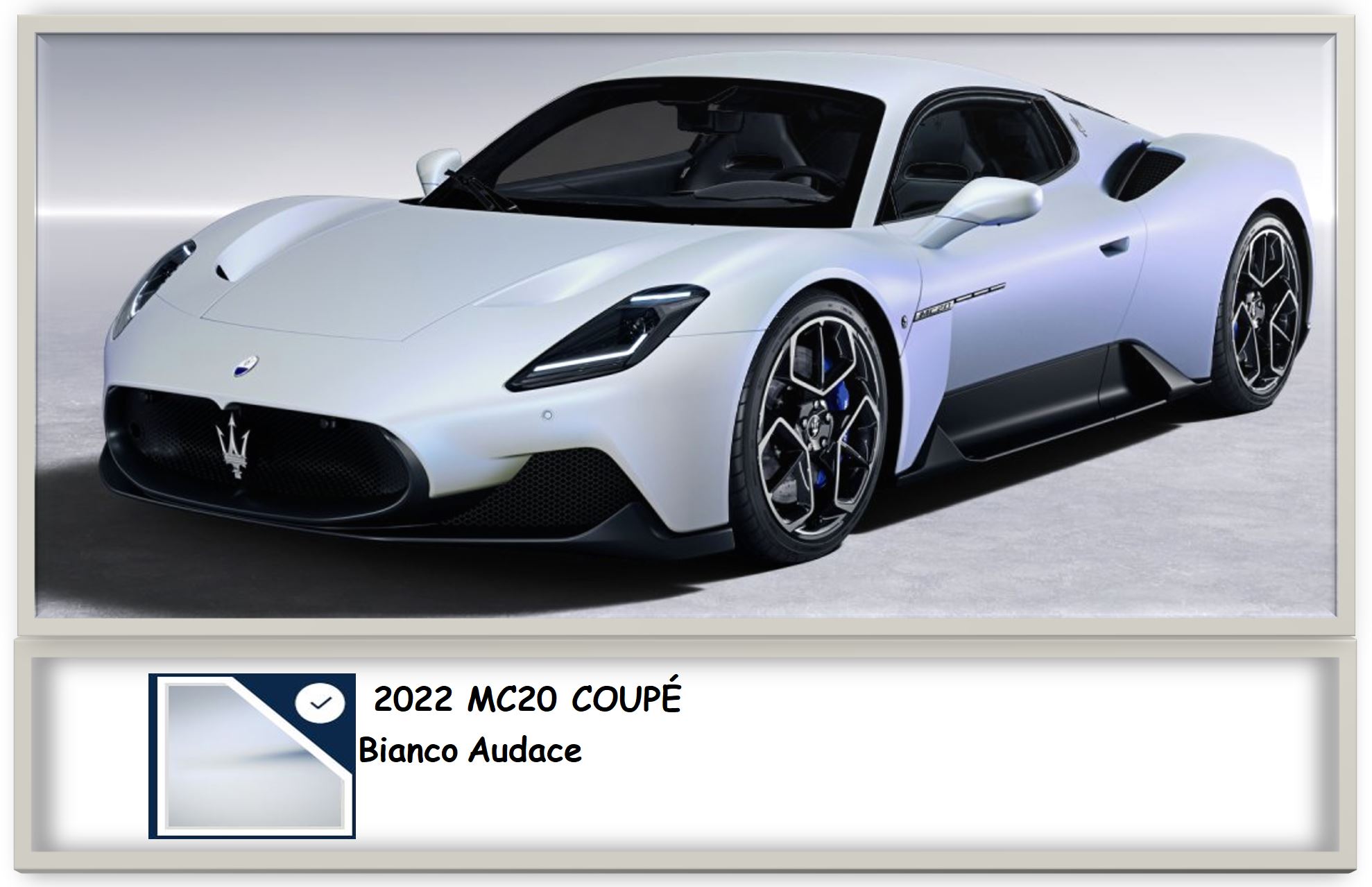 2022 Maserati Mc20 Coupe Bianco Audace (White) Paint