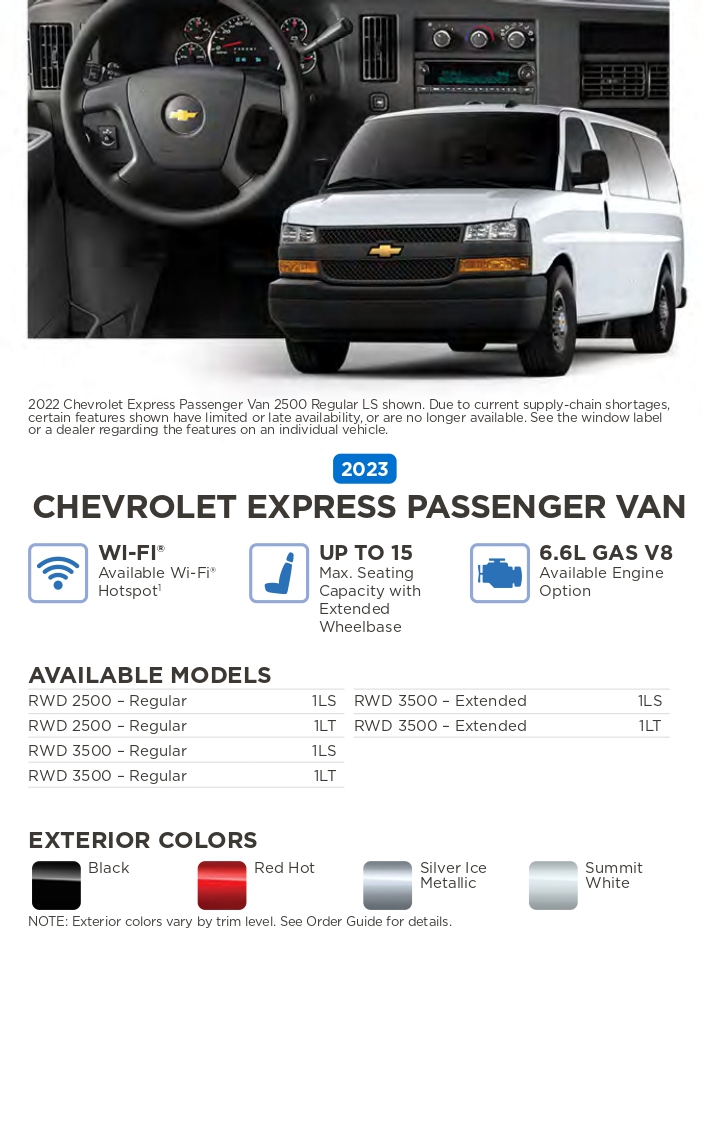 2023 Chevrolet vehicle example and exterior colors that come on the vehicle