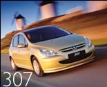 2001 Peugeot 307 a yellow car