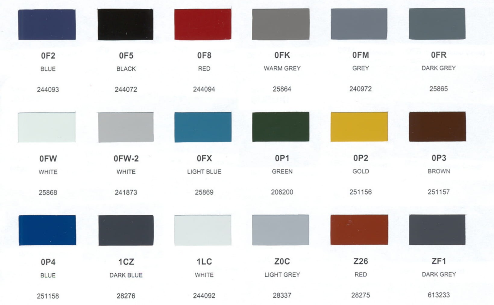 2000 Suzuki Paint Chart and Color Codes Paint Codes