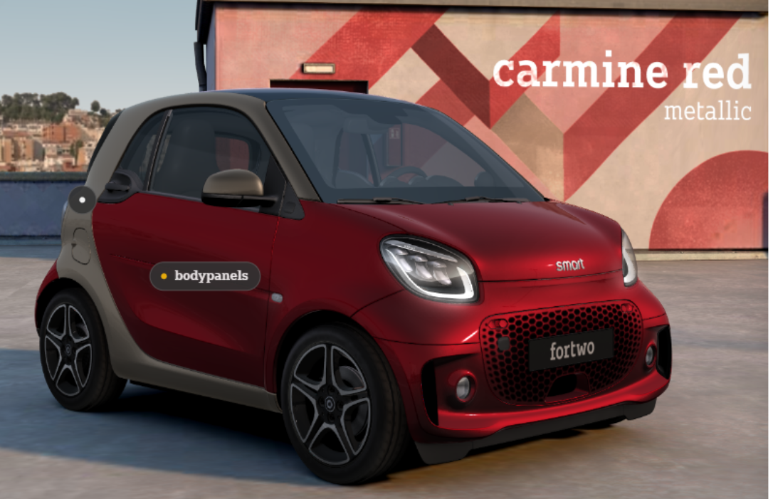 2020 Smart Colors Carmine Red Metallic EK3, 398, EAWO, EAW0, EB6U