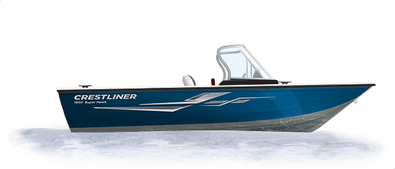 2020 Crestliner Silver Metallic base w/True Blue Metallic accent & Gray interior