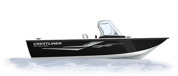 2020 Crestliner Bright White base w/Black Metallic accent & Gray interior