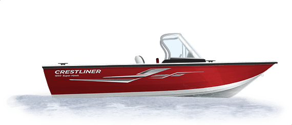 2020 Crestliner Bright White base w/Fire Red Metallic accent & Gray interior