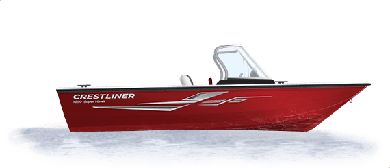 2020 Crestliner Fire Red Metallic exterior & Gray interior