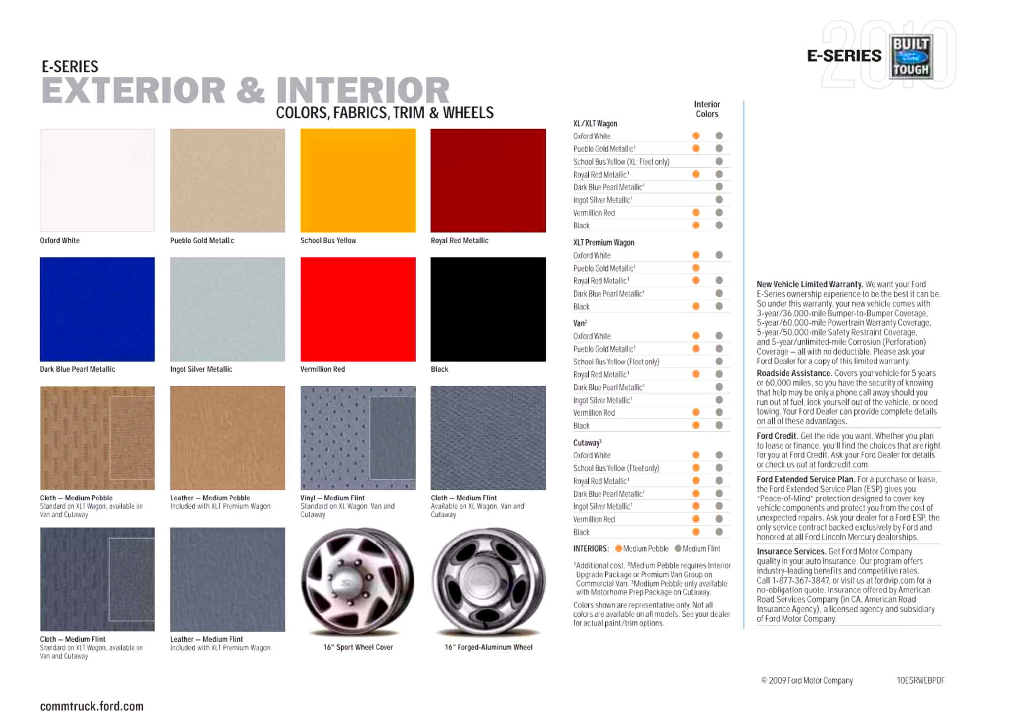 2023 Ford Econoline Paint Codes and Color Chart