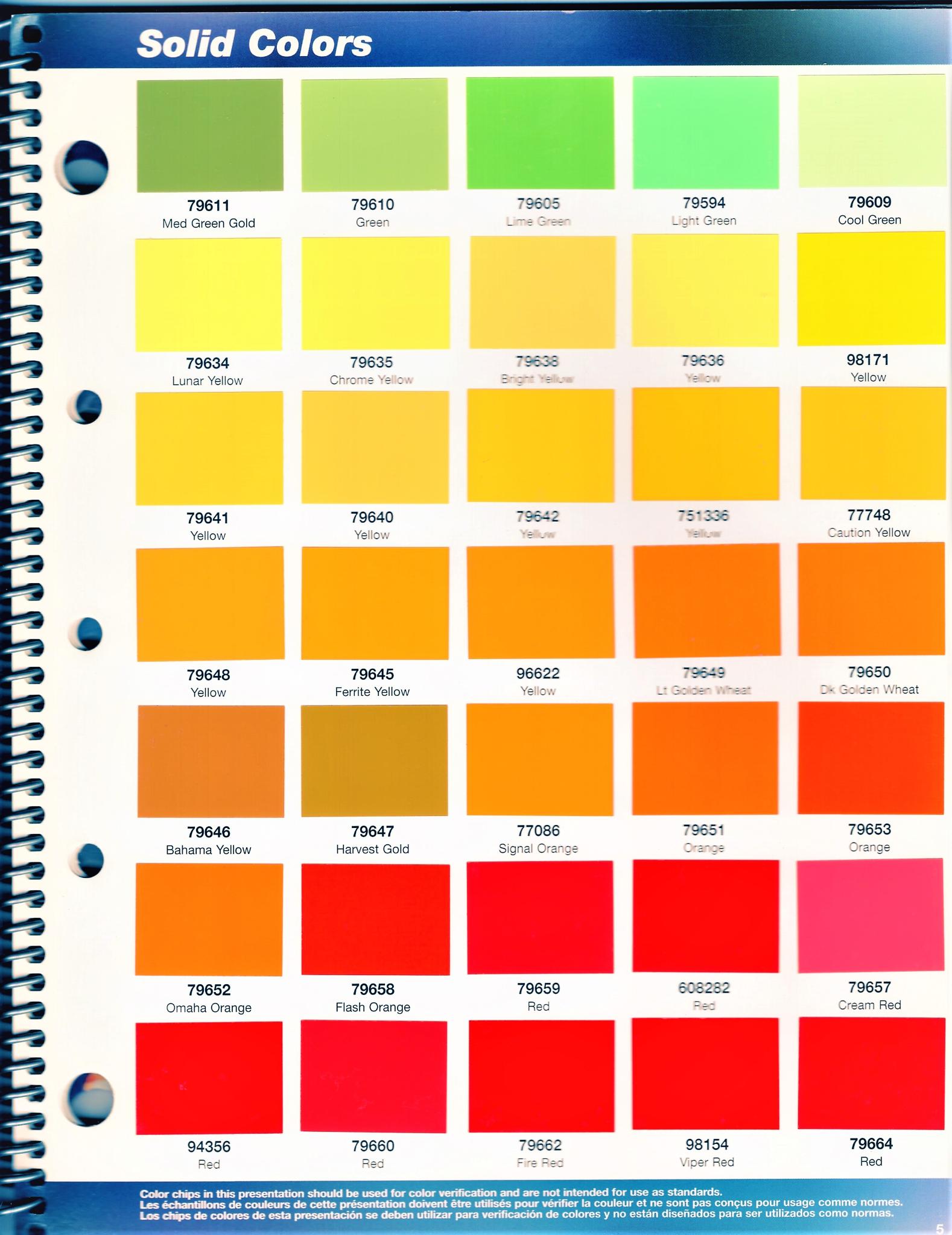 Page 3 of Solid Colors. These are used on various manufacturers, mostly Semi Trucks. Page 7 of Basf Fleet Book