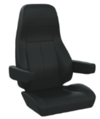 2020 Freightliner Interior Black Seat