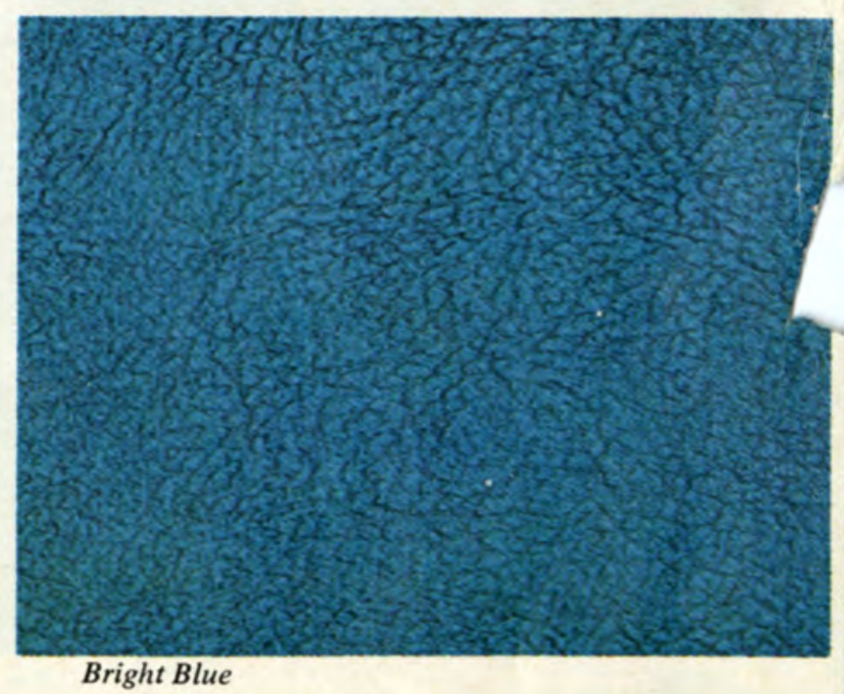 Bright Blue 1967 Camaro Interior Color