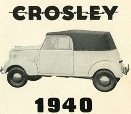 1940 Crosley Vehicle vehicle advertisement from 1940