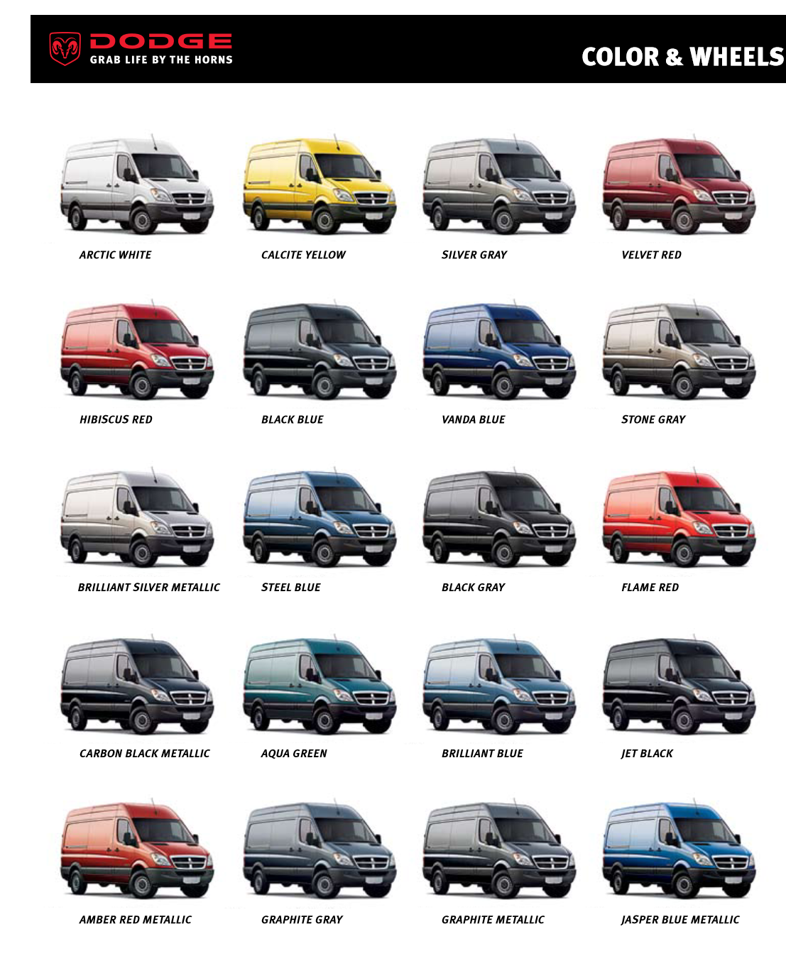 color examples for exterior colors of vehicles