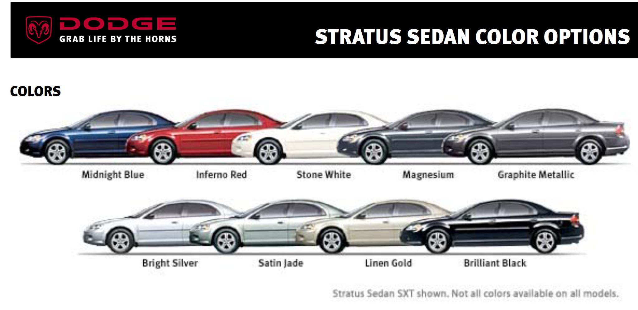2005 Dodge Stratus Paint Chart