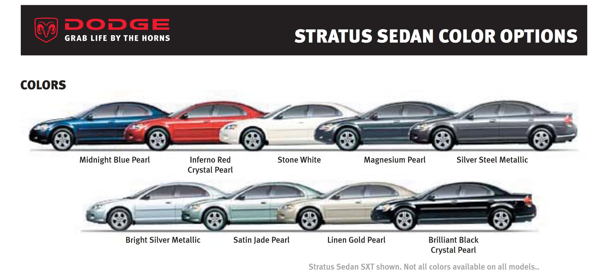 2006 Dodge Stratus Paint Chart