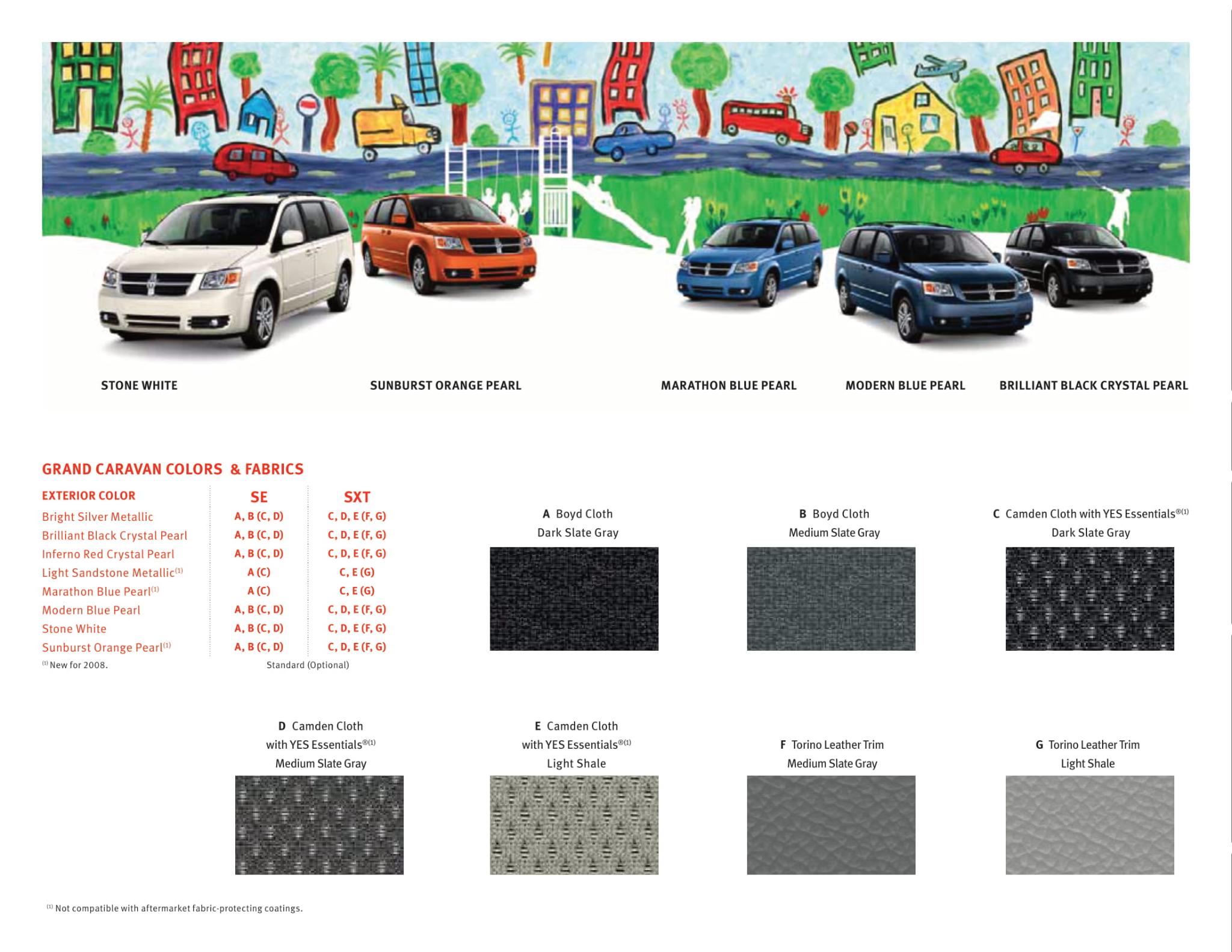 2008 Dodge Caravan Paint Chart